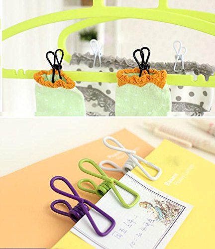 Aoyoho Pack of 30 Multi-purpose Clothesline Utility Clips Steel Wire Clips laundry clips
