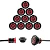 10-Pack-Red-TecNiq-USA-Made-34-LED-Clearance-Marker-Bullet-Grommet-Lights-P2-Rated