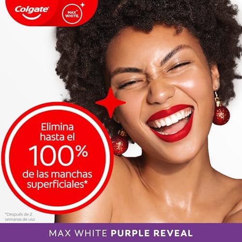Colgate max white purple reveal, pasta dentífrica branqueadora, dentes brancos, embalagem 12 unidades x 75ml