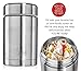 Improved Design - Cayman Kitchen 16 oz Insulated Stainless Steel Thermos Food Jar - Perfect for Lunch On The Go