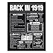 11x14 1919 Birthday Gift // Back in 1919 Black and White Poster // 102nd Birthday Gift // 102nd Party Decoration // 102nd Birthday Sign // Born in 1919 Print