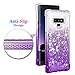 Ruky Galaxy Note 9 Case, Galaxy Note 9 Glitter Case, Gradient Quicksand Series Reinforced Corners TPU Bumper Cushion Protective Shockproof Bling Heart Liquid Case for Galaxy Note 9, Gradient Purple