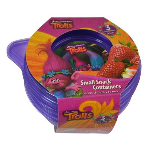 Trolls small snack containers with lids