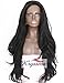 K'ryssma® Synthetic Lace Front Wig for Women Natural Wave Long Wigs Heat Resistant Fiber Hair Black #1b 24 Inches