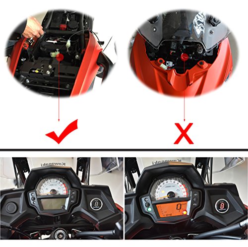 IDEA Waterproof Motorcycle Gear Indicator Plug & Play LED Display for Kawasaki (Round, Green)
