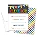 Boys Multicolored Banners Chalkboard Fill-in Thank You Cards