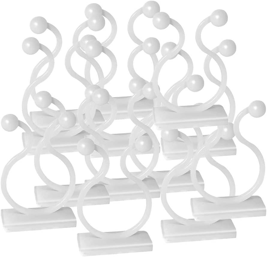 Plant Clips,Climbing Plant Clips Green Vine Wall Fixture Self Adhesive Vine Support for Garden Wire Climbing Plants White 100pcs