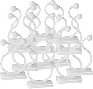 Plant Clips,Climbing Plant Clips Green Vine Wall Fixture Self Adhesive Vine Support for Garden Wire Climbing Plants White 100pcs