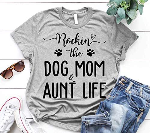 Vintage Auntie Shirt Rockin' The Dog Mom And