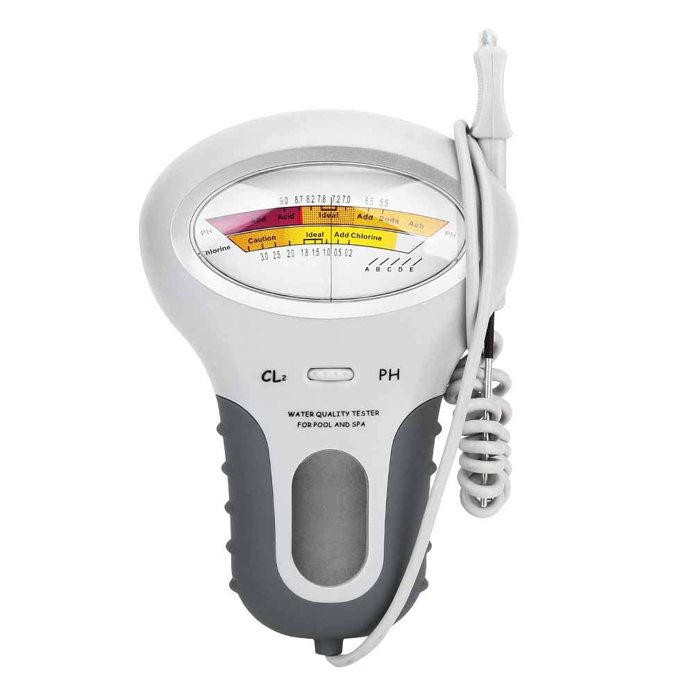 Water Quality Tester, Digital SPA Hot Tub Analyzer for Drinking Water Swimming Pool Electronic Monitoring 2 In 1 Water Quality PH and Chlorine Level with Probe for Precision Measuring