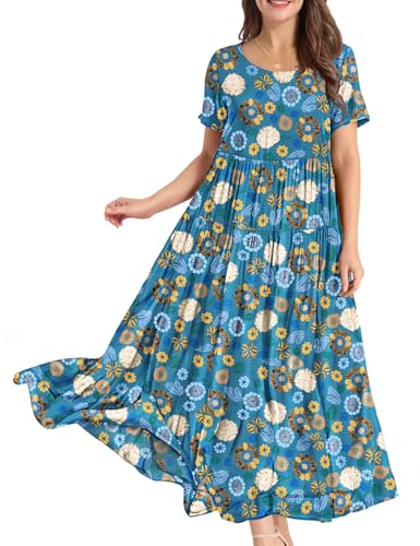 YESNO Bohemian Floral Maxi Dress