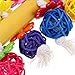 kathson Bird Toys,Parrot Hanging Colorful Toy,Rattan Balls Chewing Toys Suitable for Small and Medium Pet Birds Like Parakeet,Conure,Lovebirds,Finches(2 Pack)thumb 4