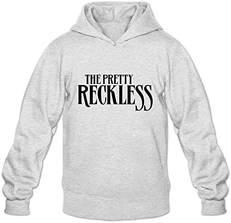 GYKU Men's The Pretty Reckless Long Sleeve Hoodie Size XL Ash,100% Cotton