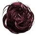 CAISHA Synthetic Fiber Hairpiece Scrunchie Scrunchy Updo Slightly Wavy Wine Red G27B