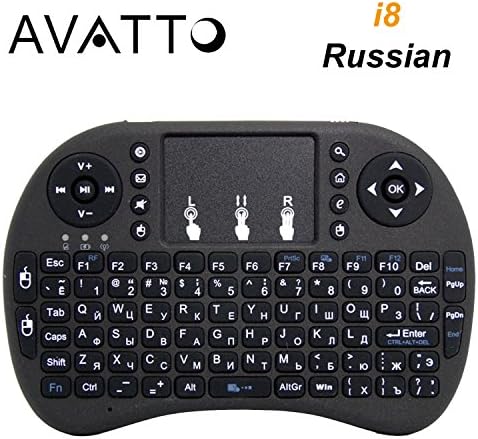 AVATTO i8 Wireless Mini Keyboard with Touchpad for Smart TV , Android TV Box , IPTV , PC , PS3 , XBox ( Russian Language )