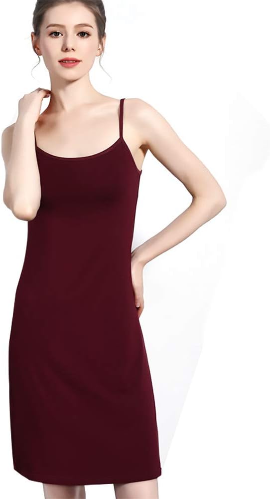 WANLING Women Full Slip Under Dress Nightdress Cotton Strappy Petticoat Ladies Night Wear Nightie Chemise