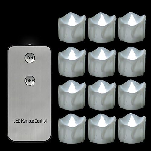 Frestree Remote LED Tea Lights Flameless Flickering Candles, 12 Pcs Candles with Remote Control, Battery Operated Candles for Birthday Wedding Party Home Decoration