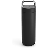 Fellow 20 oz Carter Carry Water Bottle - Leak-Proof Lid, Vacuum Insulated Stainless Steel Tumbler, Keeps Heat for 12 Hours/Stays Cold for 24 Hours, Stainless Steel Handle, Dishwasher Safe,Matte Black