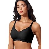 Wireless Jelly Bra Gel Push Up Band Cup Sizes Scalloped Bras for Women No Underwire T Shirt Bra