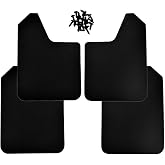 Mautopily Universal Mud Flaps, Trim-to-Fit Splash Guards for Trucks, 4PCS | Flexible panels, clears oversized tires, fits cars, SUVs, pickups, front and rear, screws included, not for off-road trails
