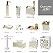 Creative Scents Diamond Lattice Q-Tip Holder, Cotton Ball Jar, Resin Cotton Swab Container, Decorative Bathroom Vanity Canister Jars with Lid for Q-Tips, Cotton Balls, Cosmetic Pads