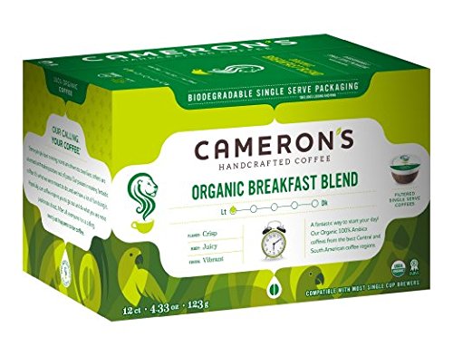 CAMERON’S ORGANIC BREAKFAST BLEND SINGLE SERVE COFFEE 12...