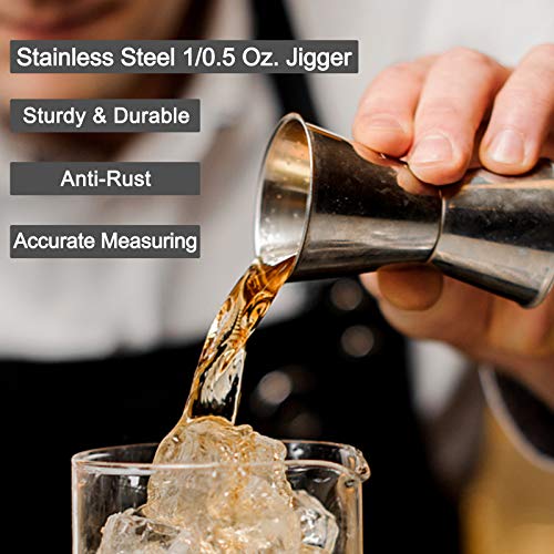 Cocktail Shaker, Cocktail Set 750ml Barkeeper, Edelstah Cocktail Shakers Barzubehör mit Jigger, Alkoholausgieße, Martini… – Bild 5