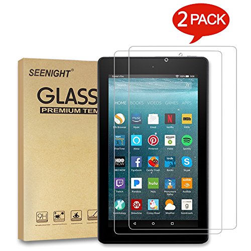 [2 Pack] Tempered Glass Screen Protector for Amazon Fire Tablet 7