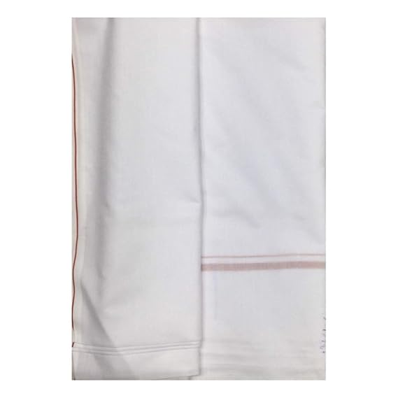 Cotton Unstitched Dhoti for Men Pack Of 2 (White)