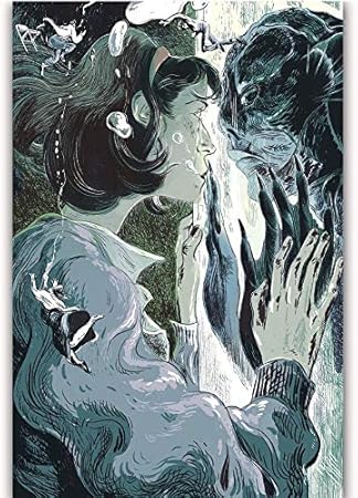 Novelove Image D Art Mural La Forme De L Eau Comique Amour Film Guillermo Del Toro Affiche Impression Toile Peinture Sans Cadre 50 70cm Amazon Fr Cuisine Maison
