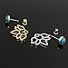 Suyi Fashion Hollow Lotus Flower Earrings Turquoise Simple Chic Stud Earrings Set CGS