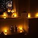 Solar Candles Flameless Rechargeable Candles LED Tea Lights Candles Battery Operated Upgraded Solar Power Waterproof Warm White Candle Set of 6 for Home Bar Bedroom Living Room Garden Outdoor Indoor