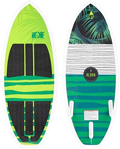 WAKETEC Wakesurf-Board Aloha 56, Handshaped EPS Core, Skimboard Shape for Spins, 3 Future Fins, good control + Speed, Hobby riders to Pros, EVA Surface with Kick Tail, length 142,2 cm, 400012