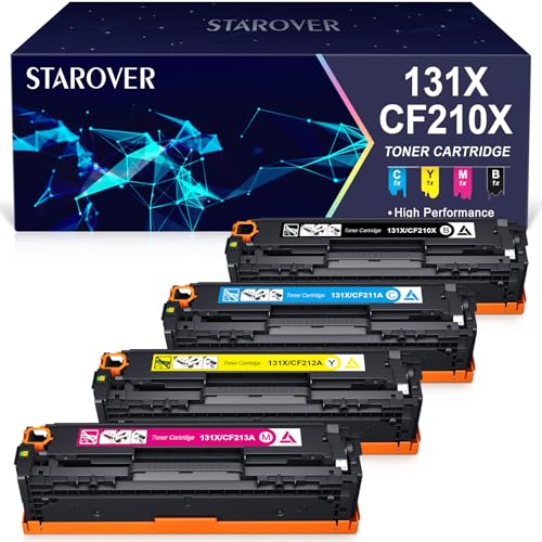 STAROVER Compatible Toner Replacement for HP 131X 131A CF210X CF210A for HP Laserjet M251nw M276nw,128A CE320A CP1525n CP1525nw CM1415fn CM1415fnw,125A CB540A CP1215 CP1215 CP115 CP115 515n CM. 1312 CM1312nfi (4PK)