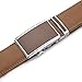 Xhtang Men's Ratchet Belt Automatic Buckle Genuine Brown Leather belt 35mm Wide