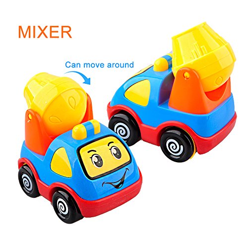 image for Pull Back Vehicles,Gimilife 6 Pack Assorted Construction Vehicles,Toy 
