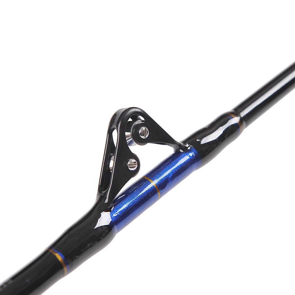 Fiblink 1-Piece Saltwater Offshore Trolling Rod Conventional Boat Rod Carbon Fishing Pole(6-Feet, 30-50lb/50-80lb/80-120lb)