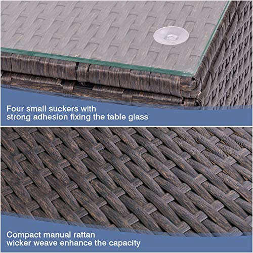 3 Devoko+Furniture+All+Weather+Sectional+Conversation