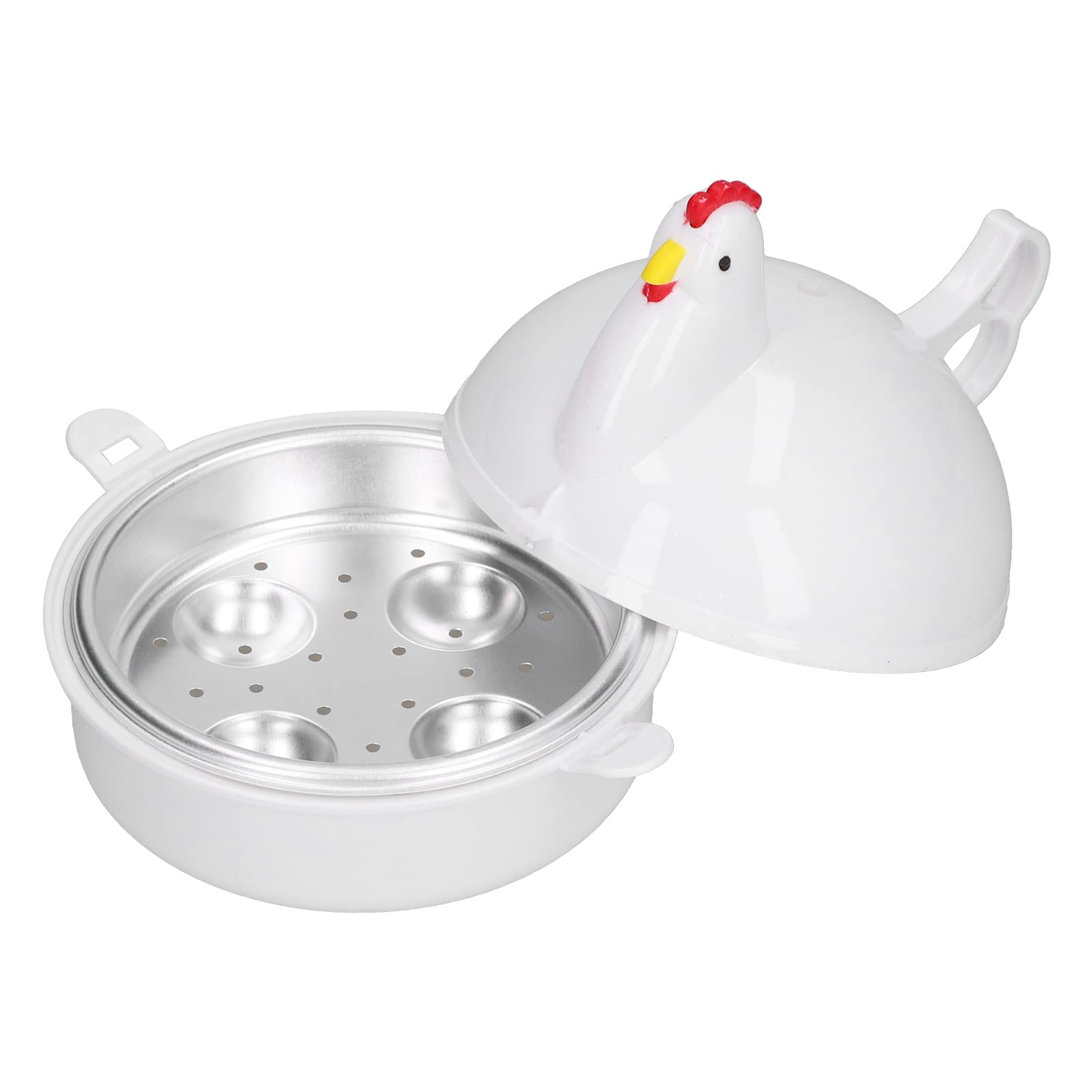 Microwave Egg Boiler 4 Egg Cooker Chicken Shaped Poachers Boiled Egg Cooker for Hard Soft BoiledEggs,Egg Cookersteamer Rapidegg Cooking Appliances