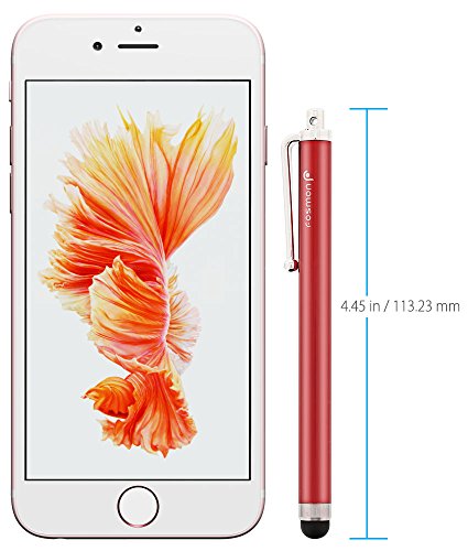 Fosmon Trio Capacitive Tip Stylus Pack for Kindle Fire, Apple iPhone, iPod Touch, iPad, HTC, Samsung & Motorola Android Phones (Black, Silver, Red)