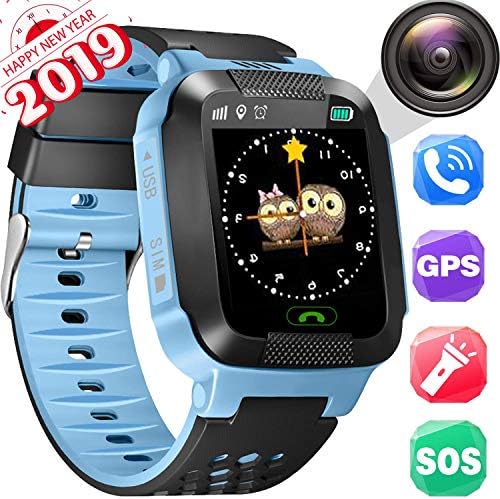 Kids Smartwatch, GPRS+LBS Location Tracker, Phone Watch, Camera Watch, Voice Chat, Phone Calls, Smart Gifts for Kids from 3-14 Years Old (Pink) (bule)