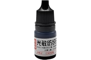 Printing Ink - 5ml Screen & Block Printing Ink,Water Resistant Photosensitive Screen Paint for Silkscreen Printmaking & T-Shi