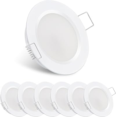 acegoo 12V LED Campervan Recessed Ceiling Light 2.5W 6 Pack 3000K CRI 93