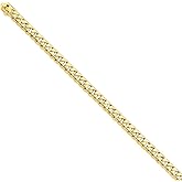 FB Jewels Solid 14K Yellow Gold Hand Polished Rounded Curb Chain
