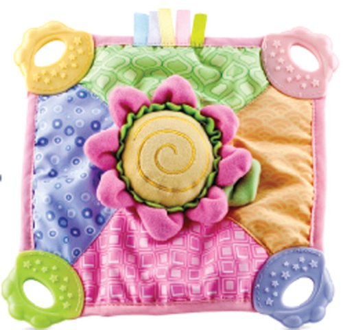 Nuby Plush Teething Blankie, Characters May Vary