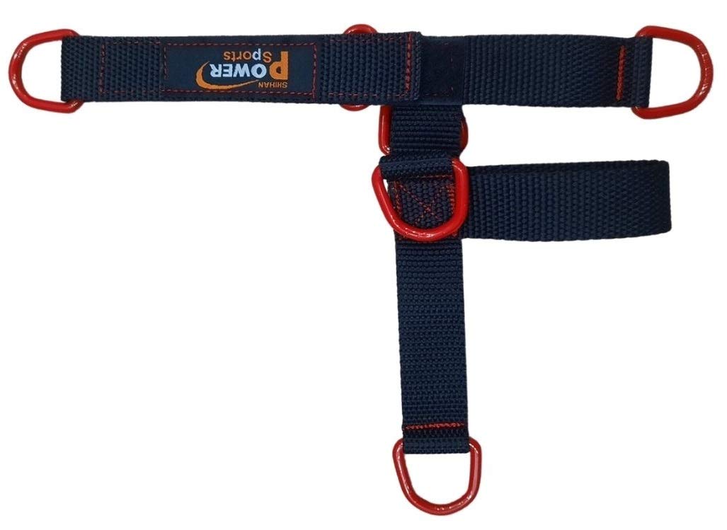 BLACK/RED COMBO 5-D Ankle/Foot Shoe Strap PENTAGON 5 -Ring Cable Gym Machine Attachment For Men/Women Yoga, Pilates, Ideal for Foot Therapy Rehab