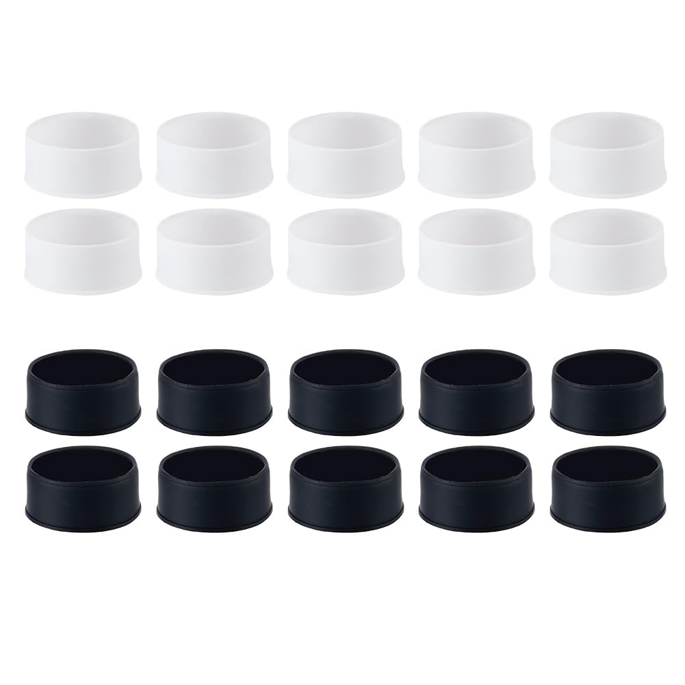 Photo 1 of Hobbspring 40pcs Tennis Racket Grip Ring 2 Colors Rubber Silicone Racquet Grip Ring Pickleball Paddle Grip Bands with Silicone Ring for Racquetball Badminton Baseball Racket