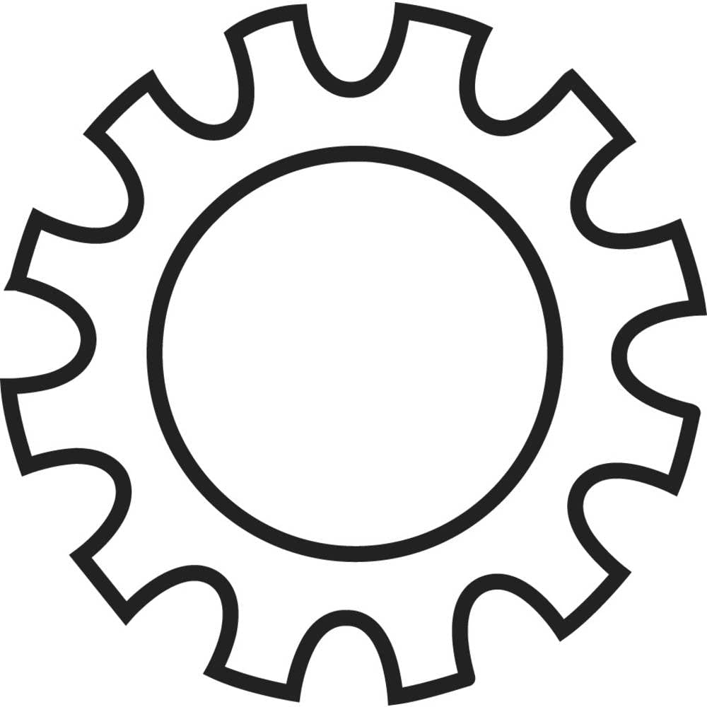 TOOLCRAFT 815144 toothed discs, inner diameter: 6.4 mm, M6 galvanised steel, pack of 100.