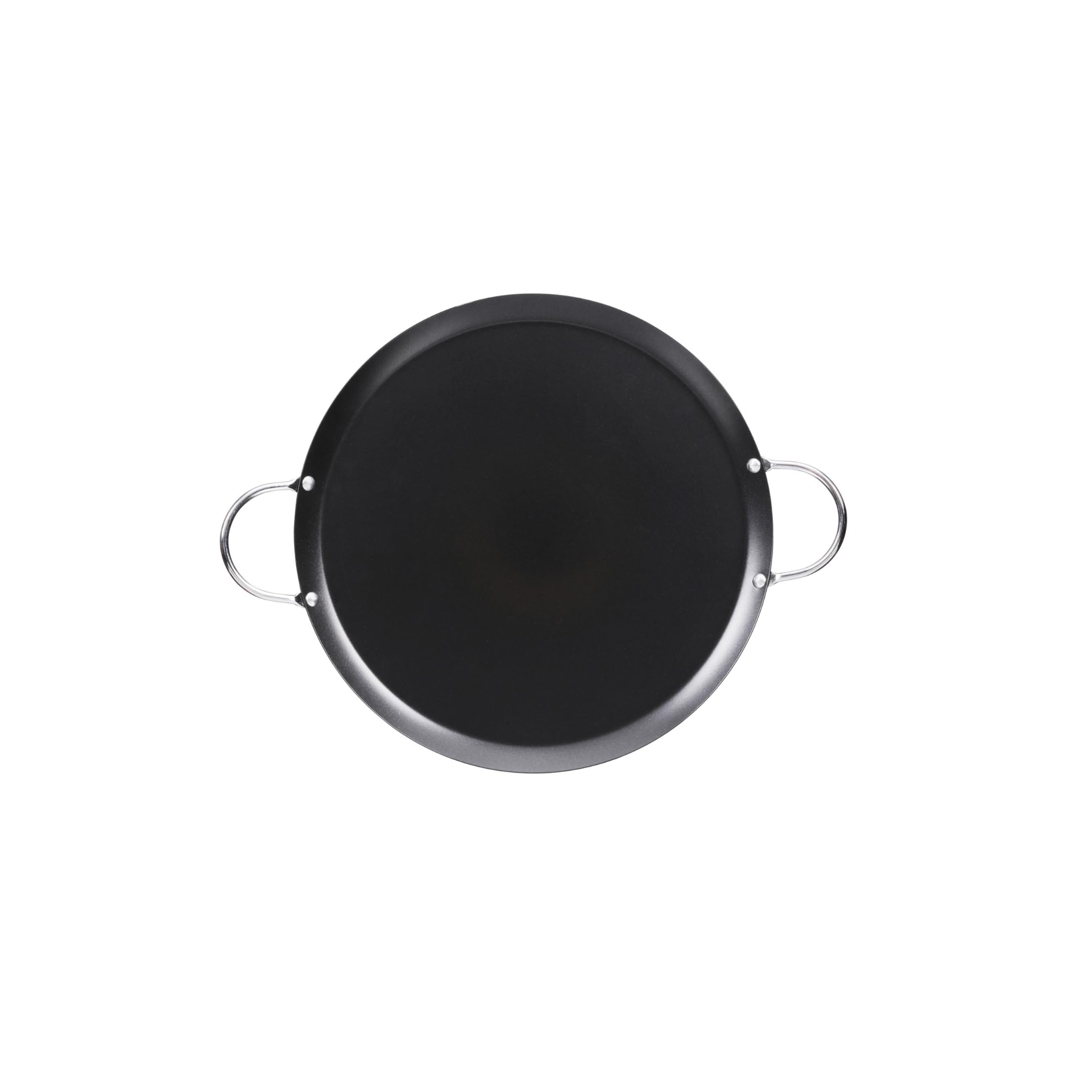 Photo 1 of IMUSA 9in Carbon Steel Nonstick Round Comal with Metal Handles, Black