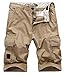 Vcansion Men's Lightweight Cotton Summer Multi Pocket Cargo Shorts